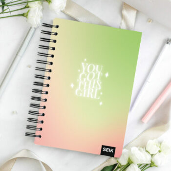 Happy Calendar planner spiral binding - you got this girl 2025