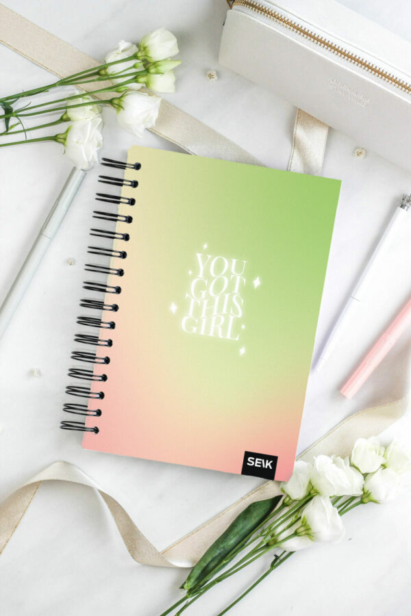Happy Calendar planner spiral binding - you got this girl 2025