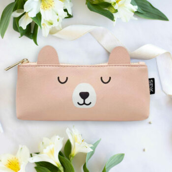 Pencil Case - happy bear (orange)