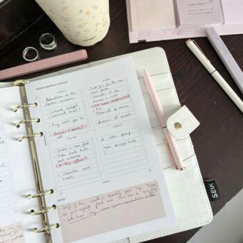 Productivity Planner - Ring Binder Inserts (Pink)