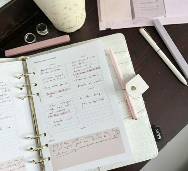 Productivity Planner - Ring Binder Inserts (Pink)