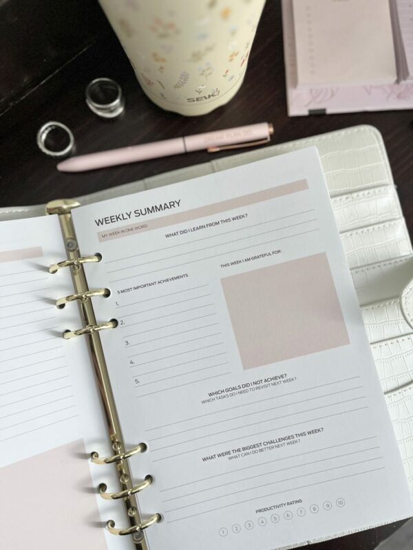 Productivity Planner - Ring Binder Inserts (Pink) - Image 7