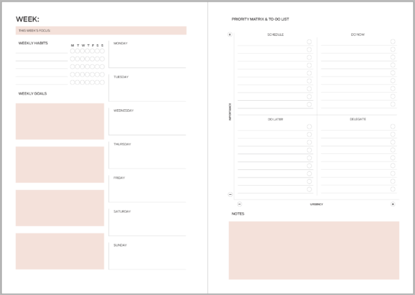 Productivity planner - Dream. Plan. Do. (pink) - Image 9