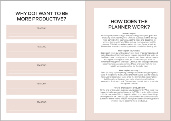 Productivity planner - Dream. Plan. Do. (pink) - Image 13
