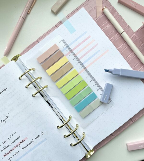 Rainbow sticky notes with ruler - Image 13