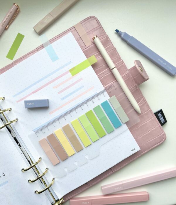 Rainbow sticky notes with ruler - Image 11