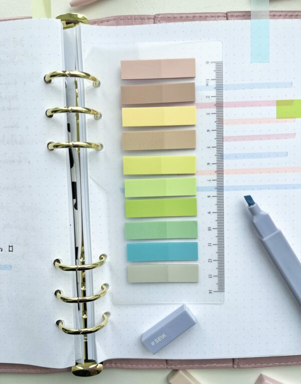 Rainbow sticky notes with ruler - Image 9