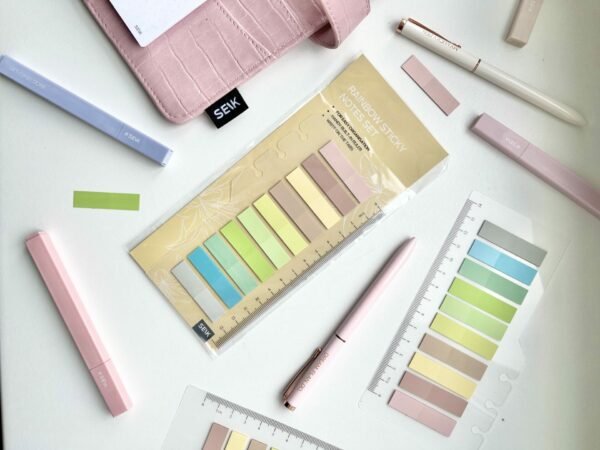 Rainbow sticky notes with ruler - Image 6