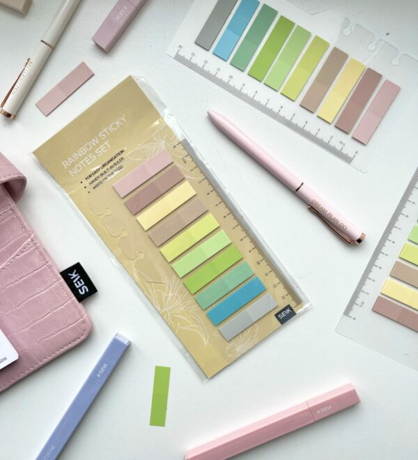 Rainbow sticky notes with ruler - Image 16