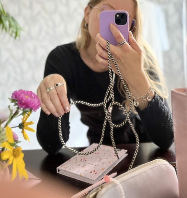 universal phone strap - seaside (navy blue-white) - Image 11