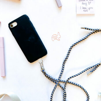 universal phone strap - seaside (navy blue-white)