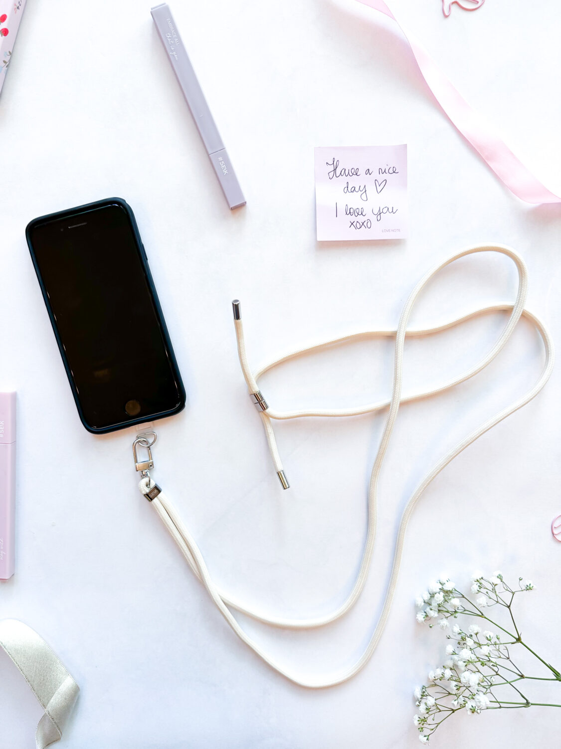 universal phone strap - vanilla (beige)