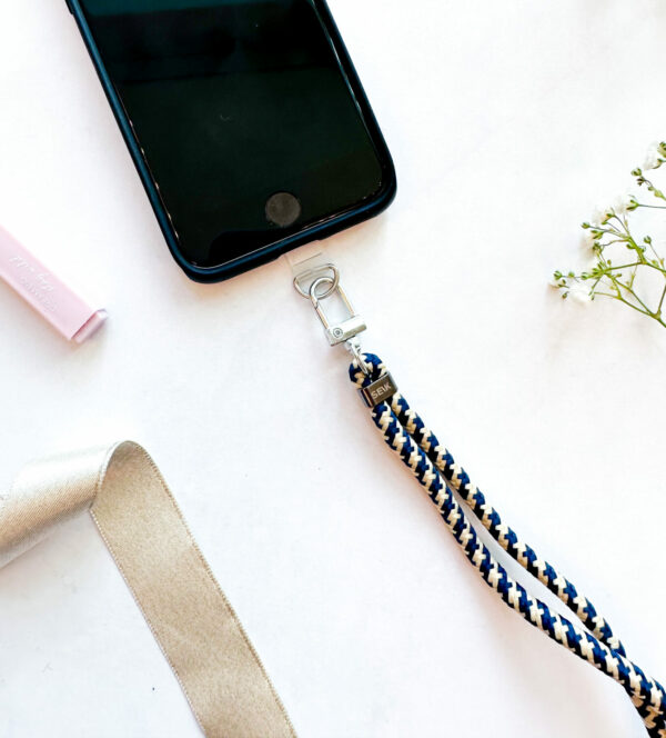 universal phone strap - seaside (navy blue-white) - Image 8