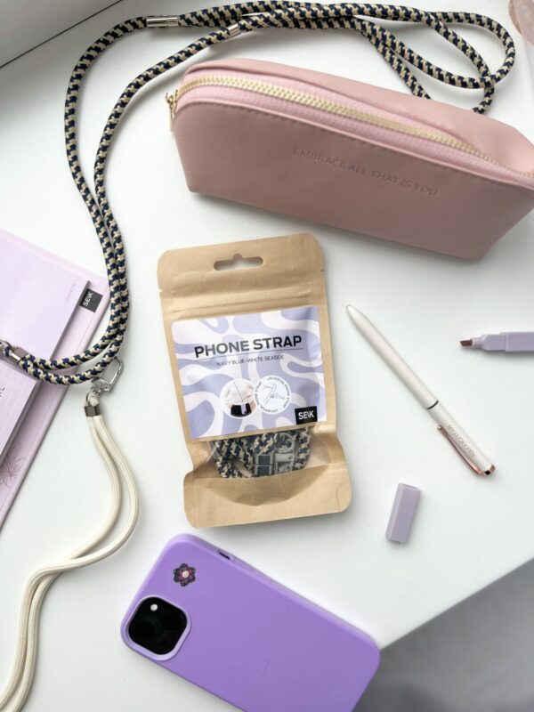 universal phone strap - seaside (navy blue-white) - Image 4