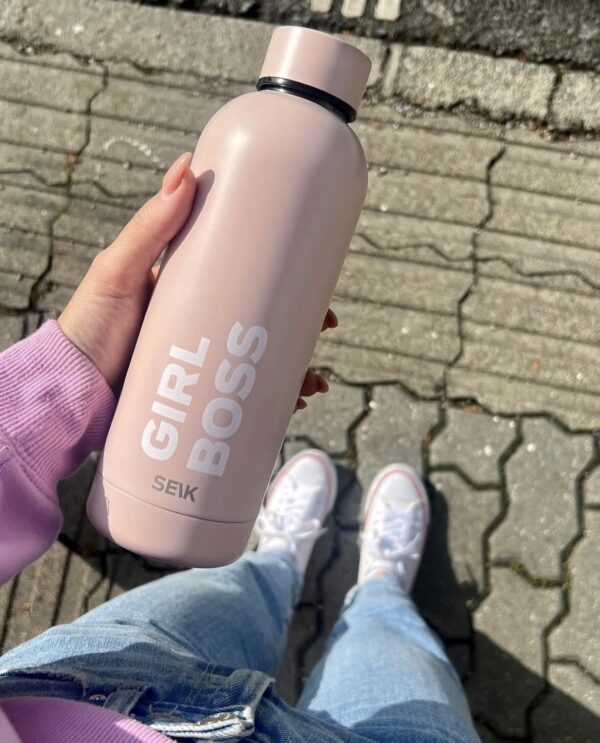 SEIK Water Bottle / Thermos Girl boss - pink color 500 ml - Image 7
