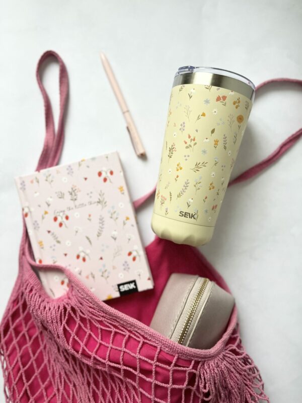 Thermos /coffee cup - flowers 350ml - Image 4