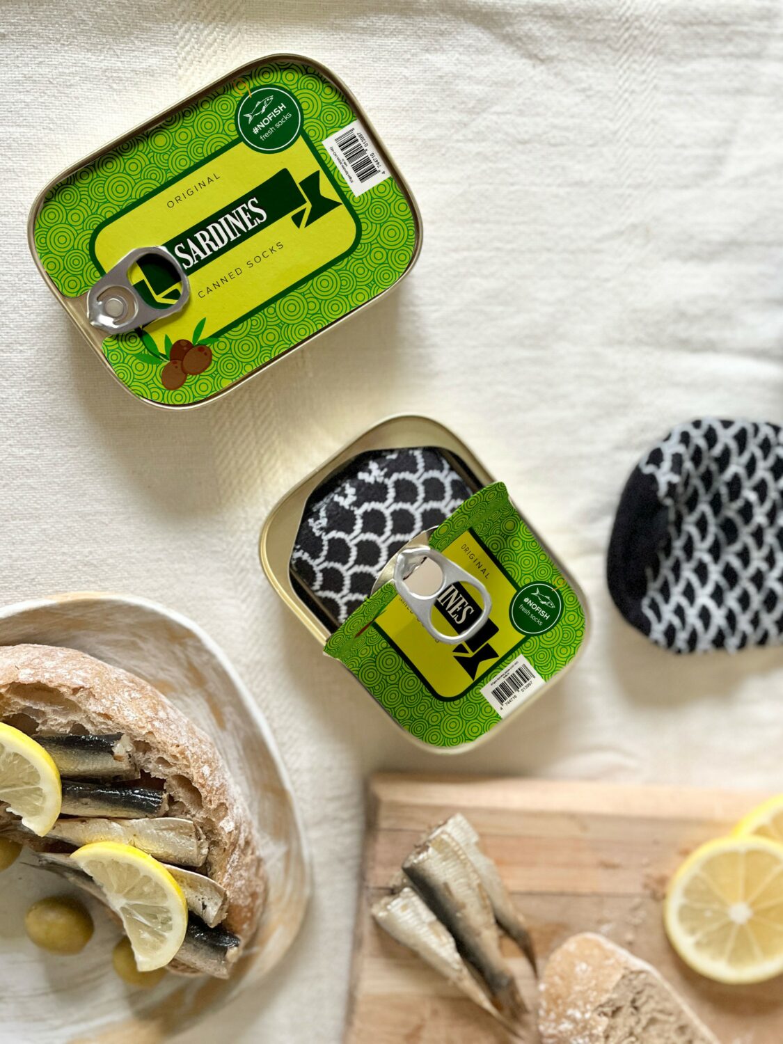 French Sardines - Canned Fish Socks (Unisex Sizes 35-46)