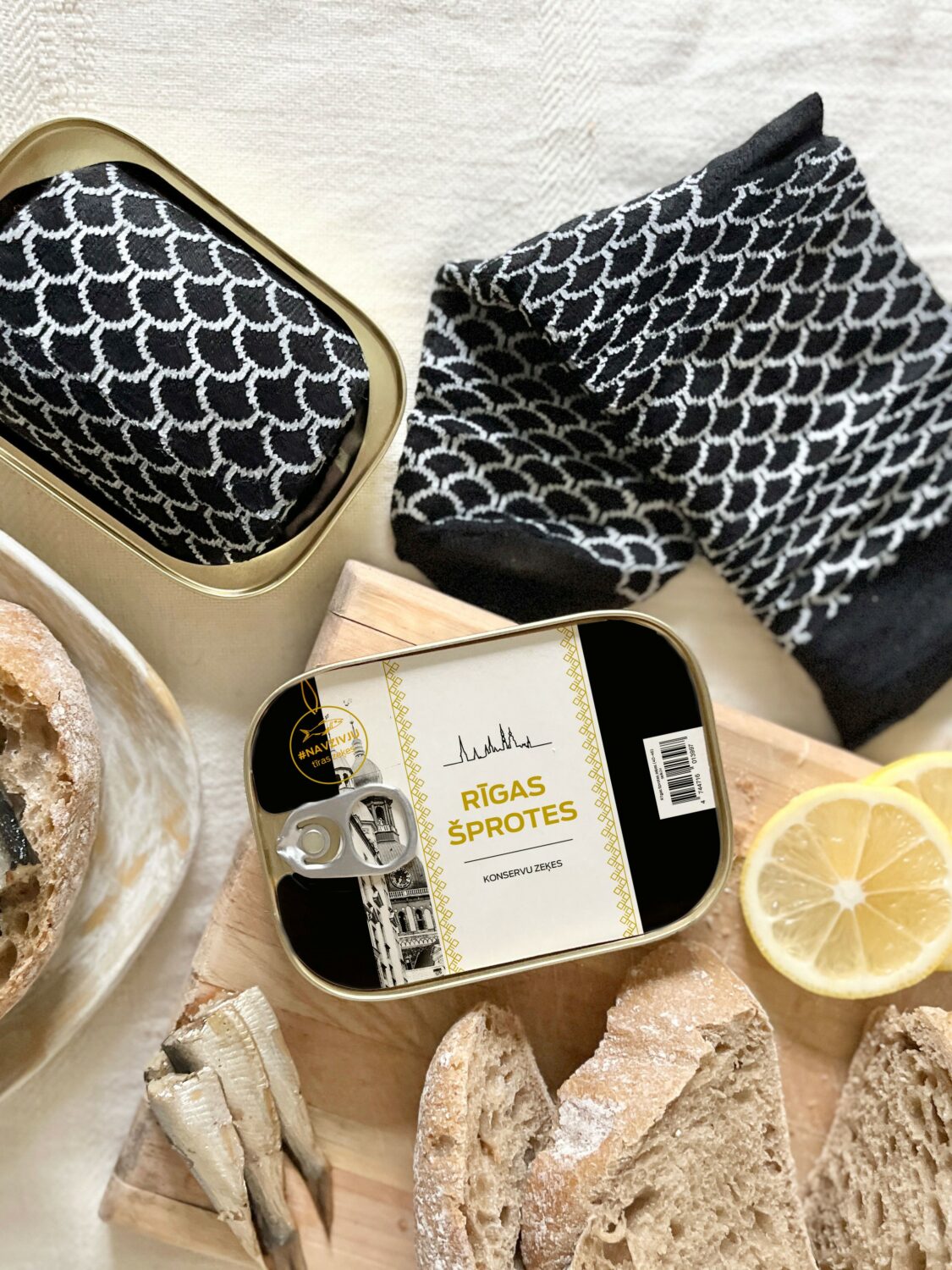 Riga Sprats - Canned Fish Socks (Unisex Sizes 35-46)