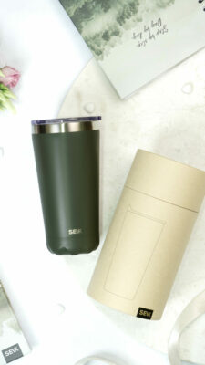Thermos /coffee cup - oh so green! 350ml