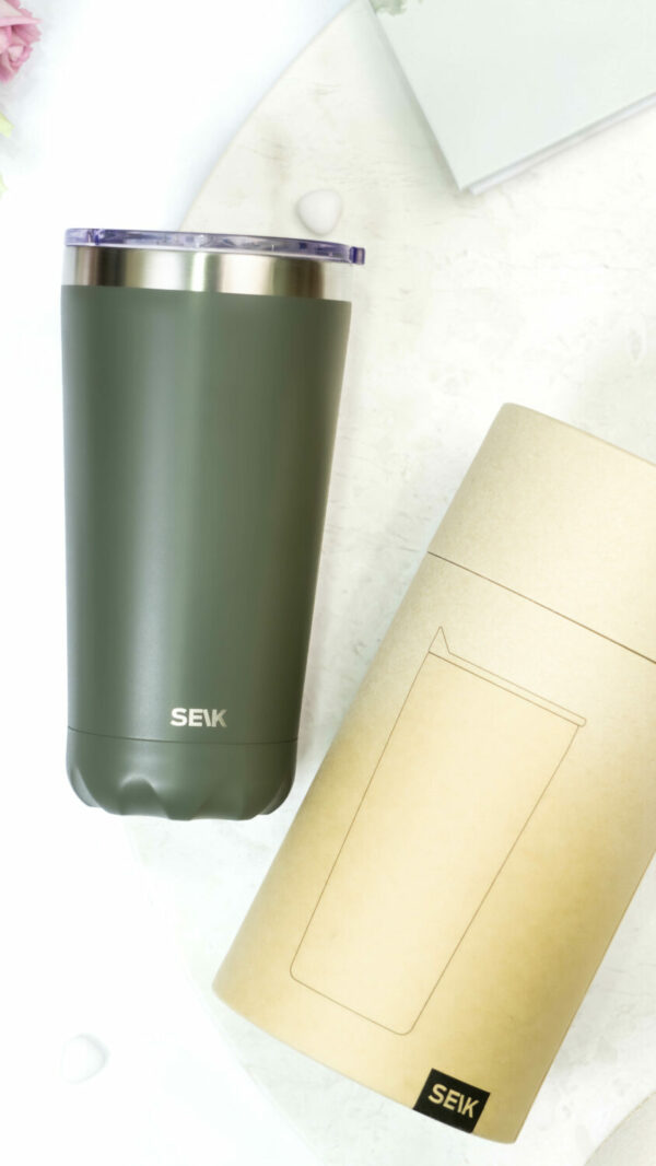 Thermos /coffee cup - oh so green! 350ml - Image 5