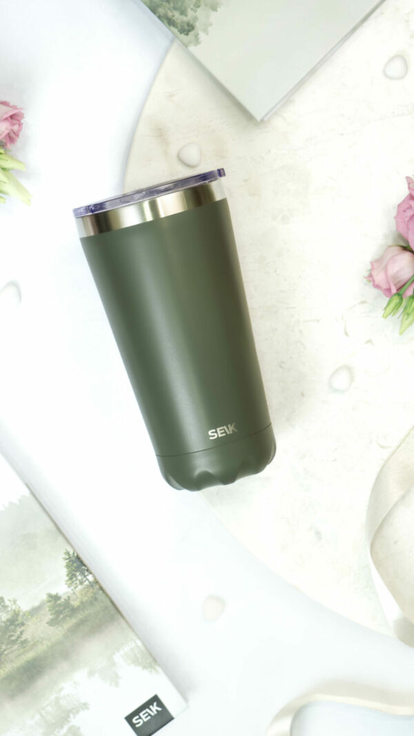 Thermos /coffee cup - oh so green! 350ml - Image 4