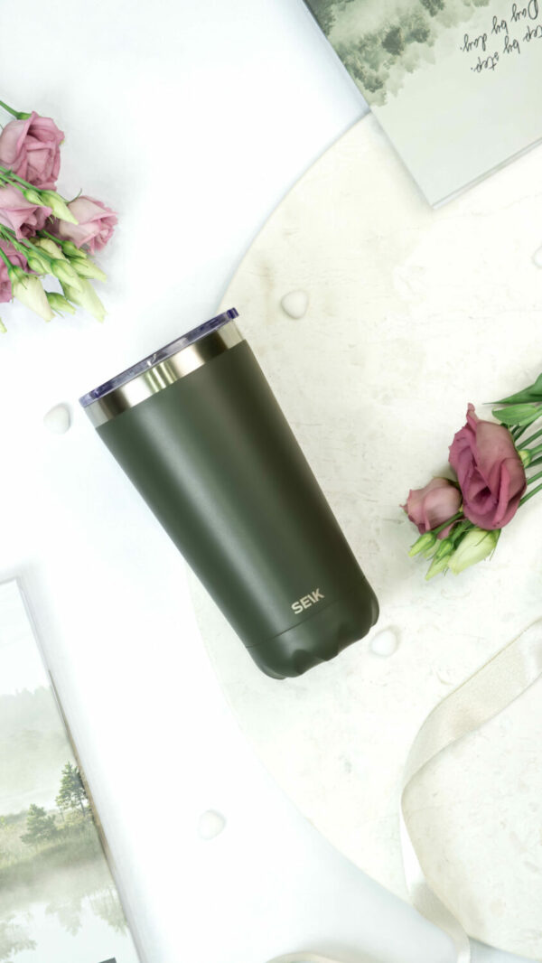 Thermos /coffee cup - oh so green! 350ml - Image 3