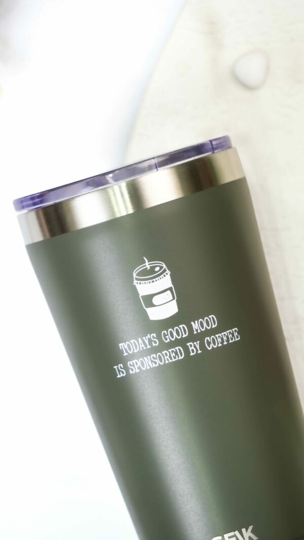 Thermos /coffee cup - todays good mood is sponsored by coffee 350ml - Image 3
