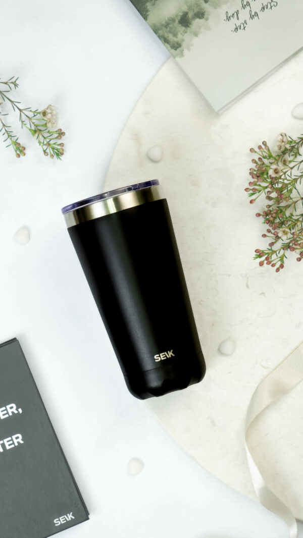Thermos /coffee cup - oh so black! 350ml - Image 5