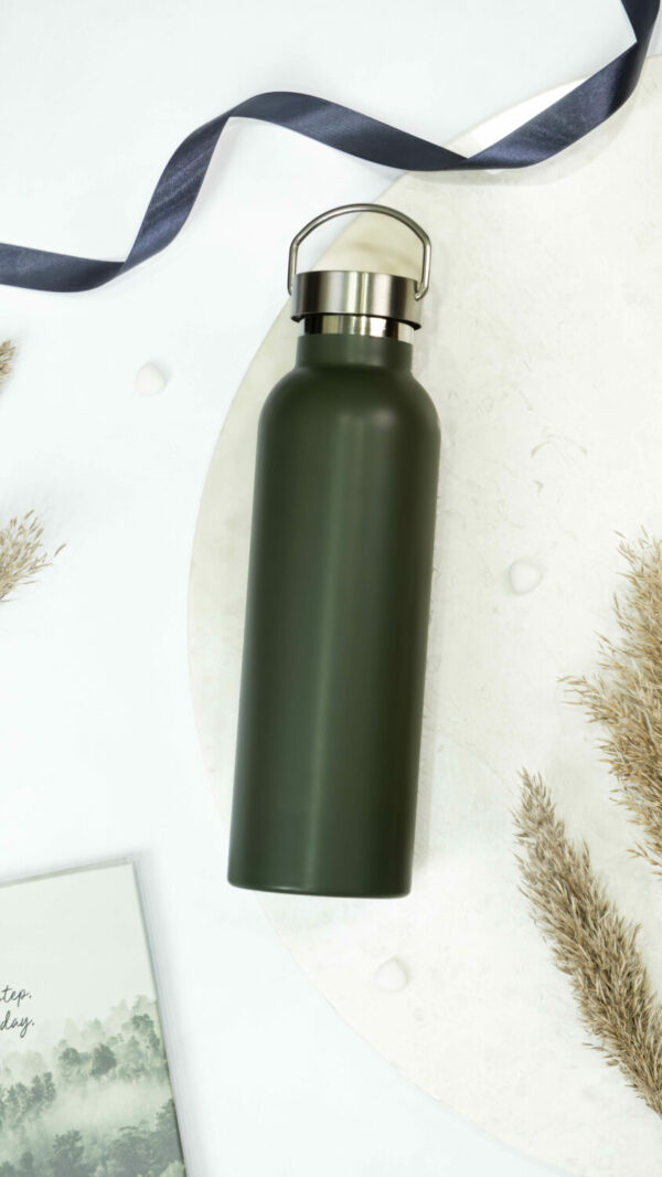 Water Bottle/Thermos - green 750ml - Image 2