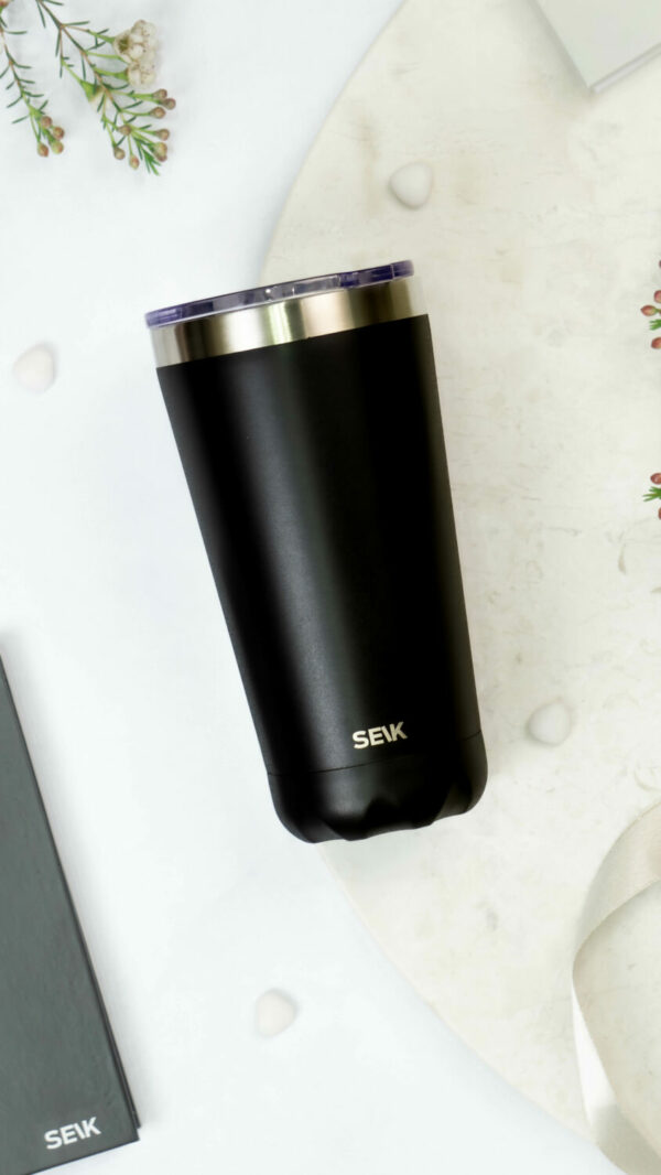 Thermos /coffee cup - oh so black! 350ml - Image 4