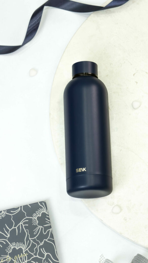 Water Bottle/Thermos - navy blue 500ml - Image 3