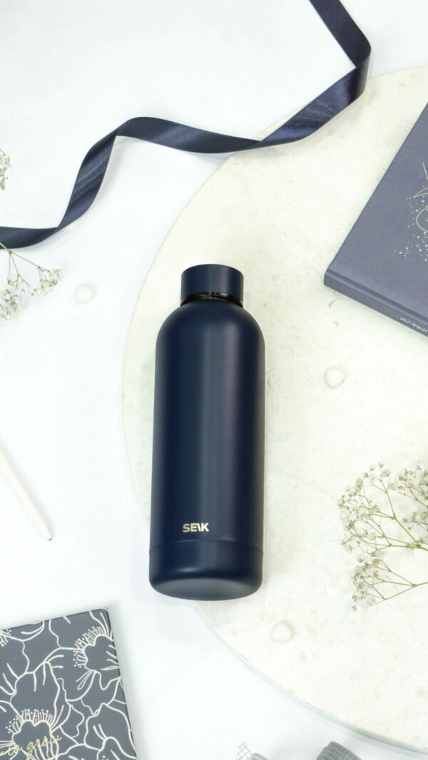 Water Bottle/Thermos - navy blue 500ml - Image 6