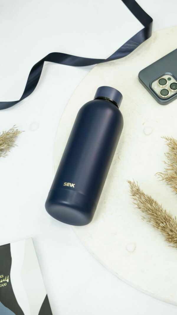 Water Bottle/Thermos - navy blue 500ml - Image 4