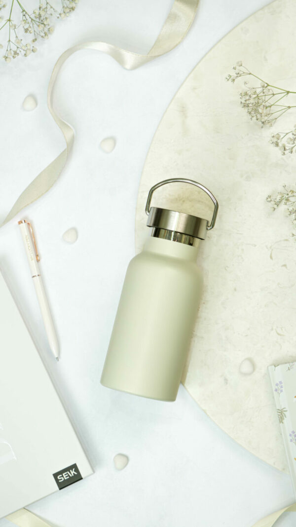 Water Bottle/Thermos - beige 350ml