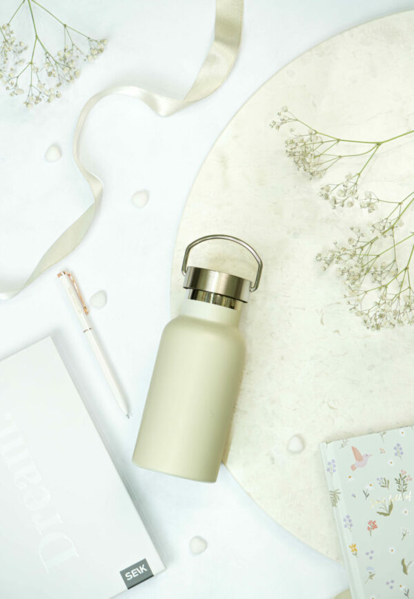 Water Bottle/Thermos - beige 350ml - Image 3