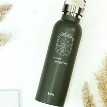 Water Bottle/Thermos - Go make some memories (green) 750ml