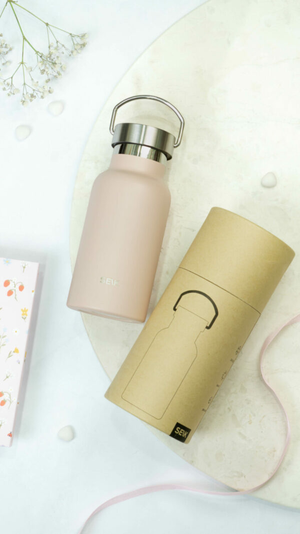 Water Bottle/Thermos - pastel pink 350ml - Image 3