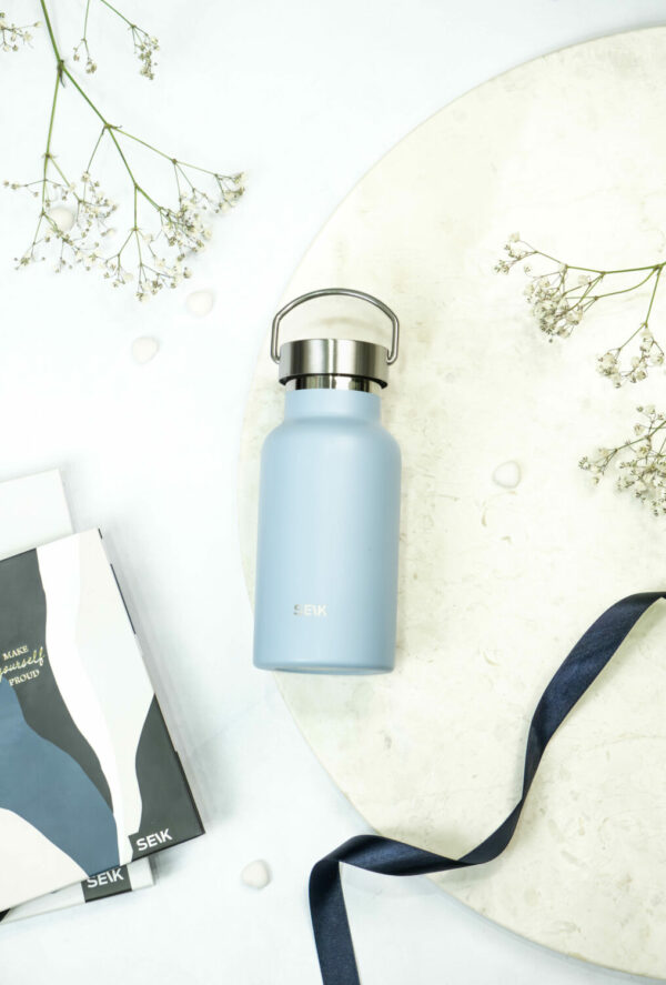 Water Bottle/Thermos - pastel blue 350ml - Image 4