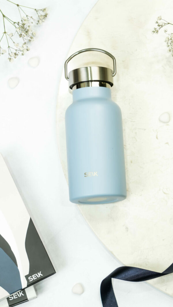 Water Bottle/Thermos - pastel blue 350ml - Image 3
