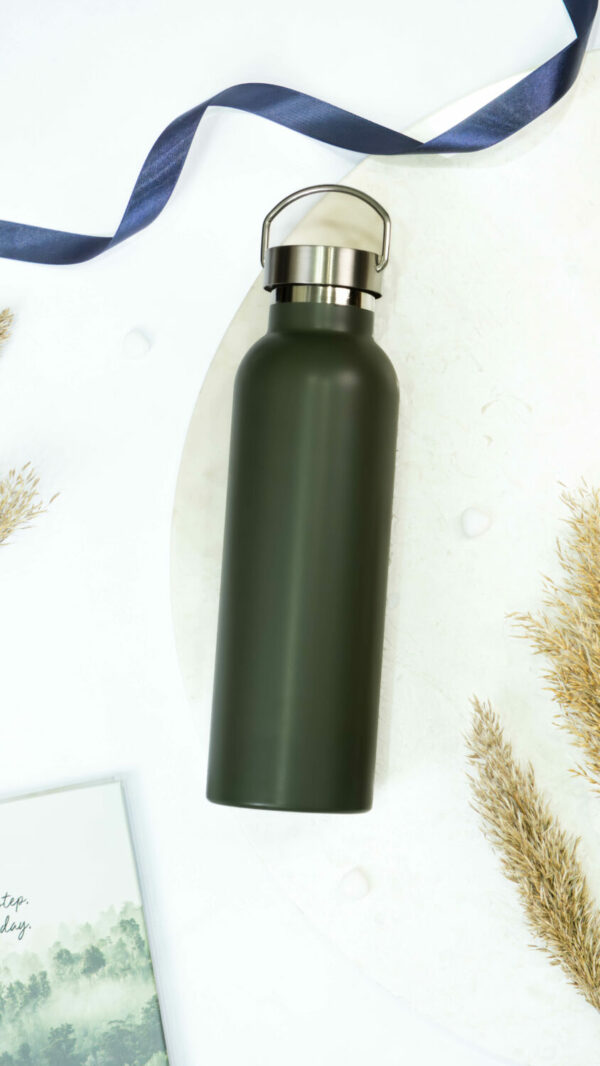 Water Bottle/Thermos - green 750ml - Image 3