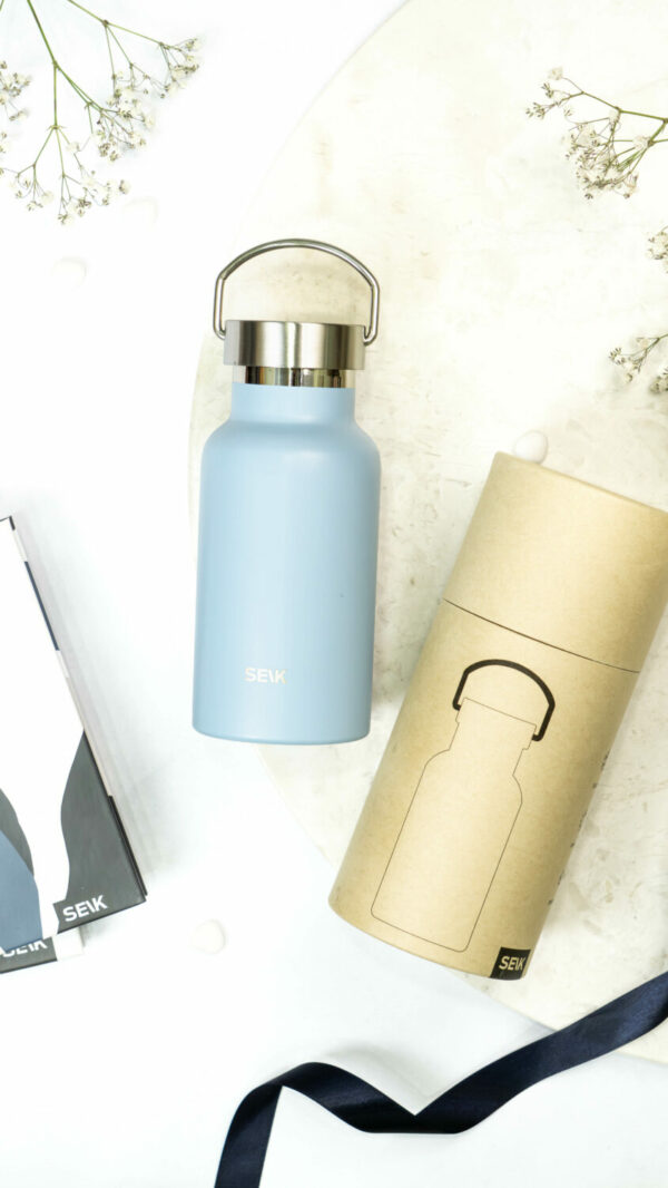 Water Bottle/Thermos - pastel blue 350ml - Image 2