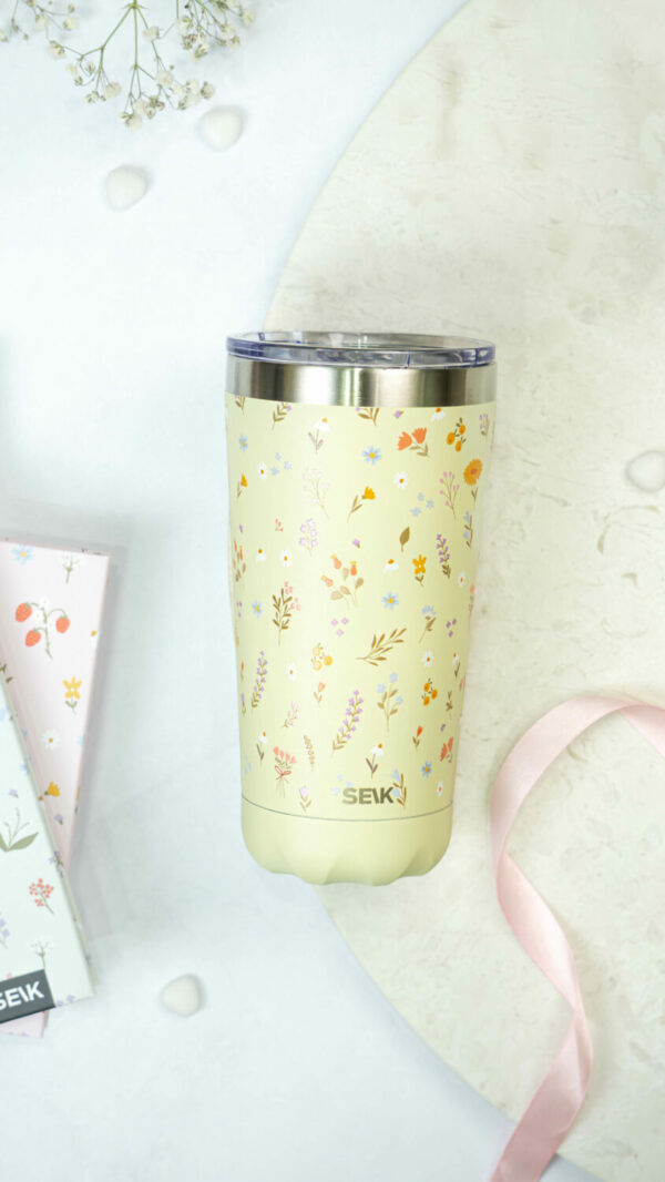 Thermos /coffee cup - flowers 350ml - Image 2