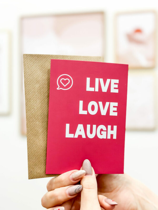 Greeting card foldable - Live. Love. Laugh. - Image 2