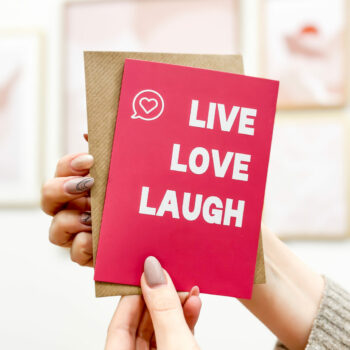 Greeting card foldable - Live. Love. Laugh.