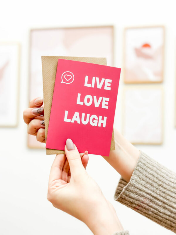 Greeting card foldable - Live. Love. Laugh. - Image 3