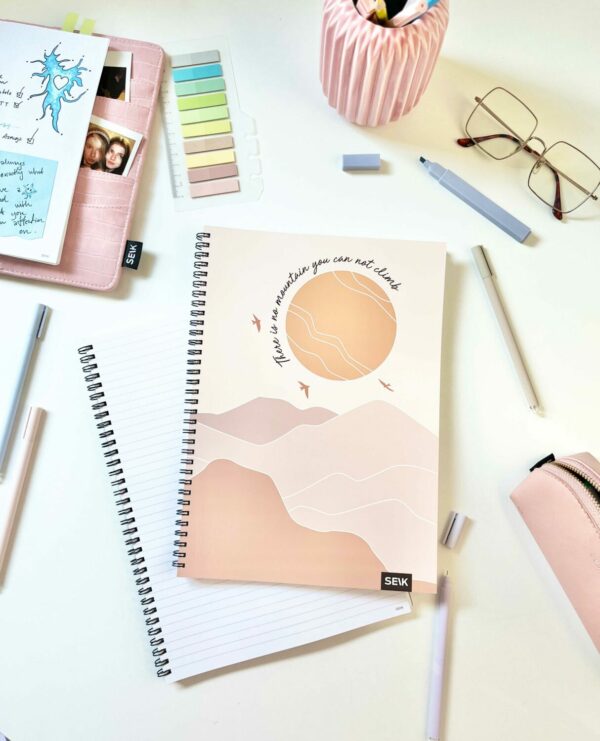 A4 Notebook with spiral binding  - sun