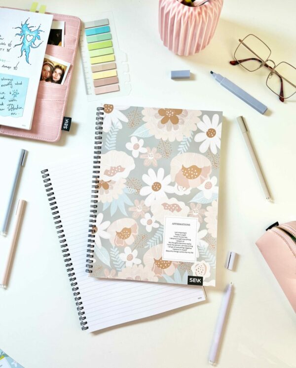 A4 Notebook with spiral binding  - affirmations