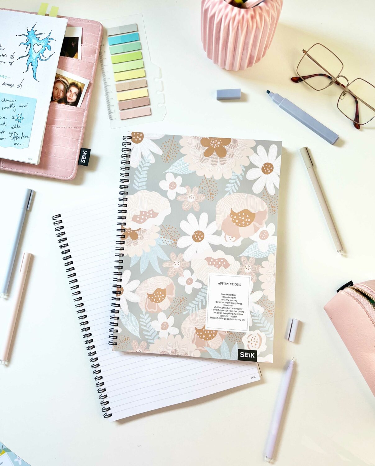 A4 Notebook with spiral binding  - affirmations