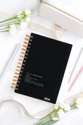 Bullet Journal / Dotted Notebook hard cover spiral binding - reminders