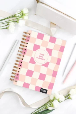 Bullet Journal / Dotted Notebook hard cover spiral binding - that girl